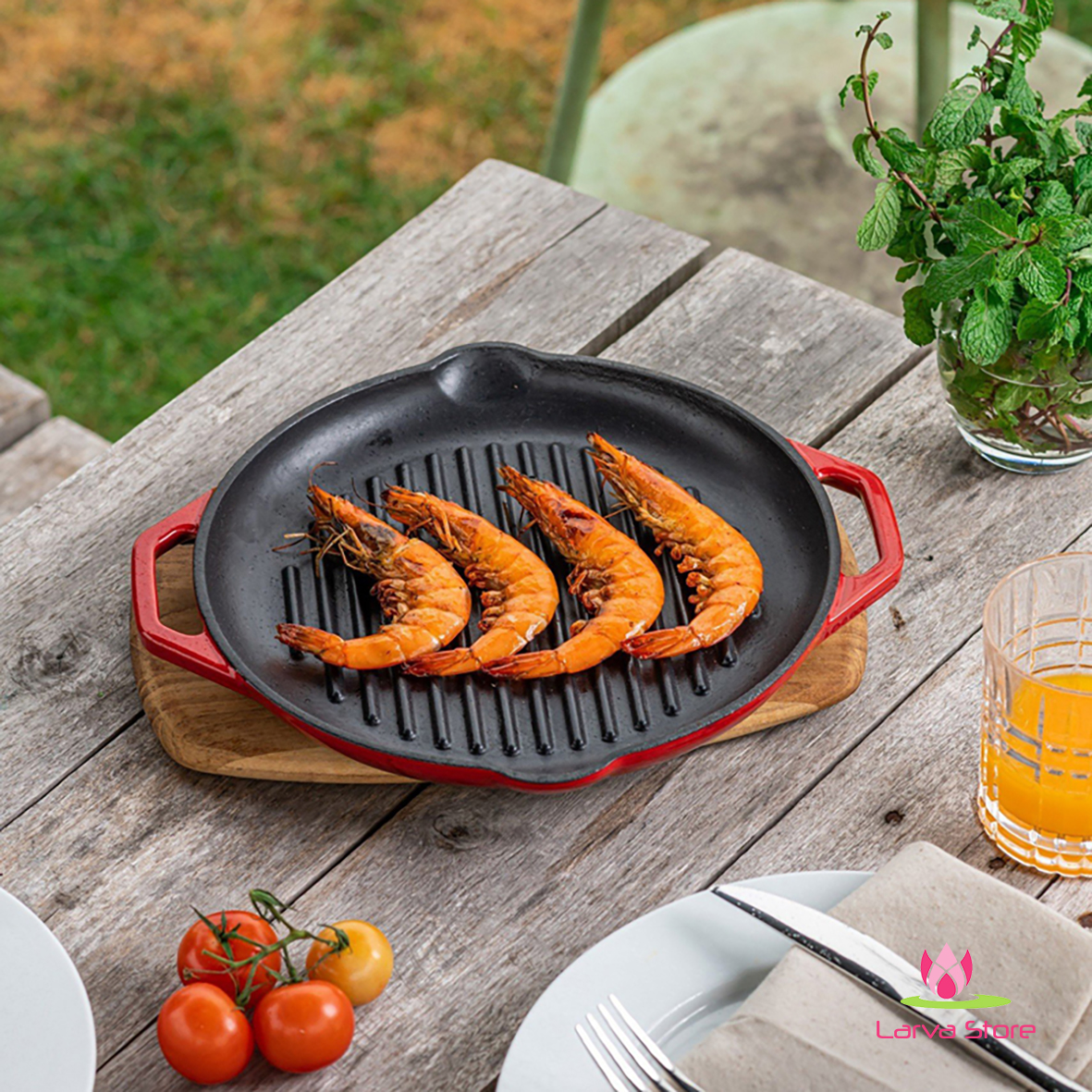 Chảo Gang Nướng Oceno 26cm