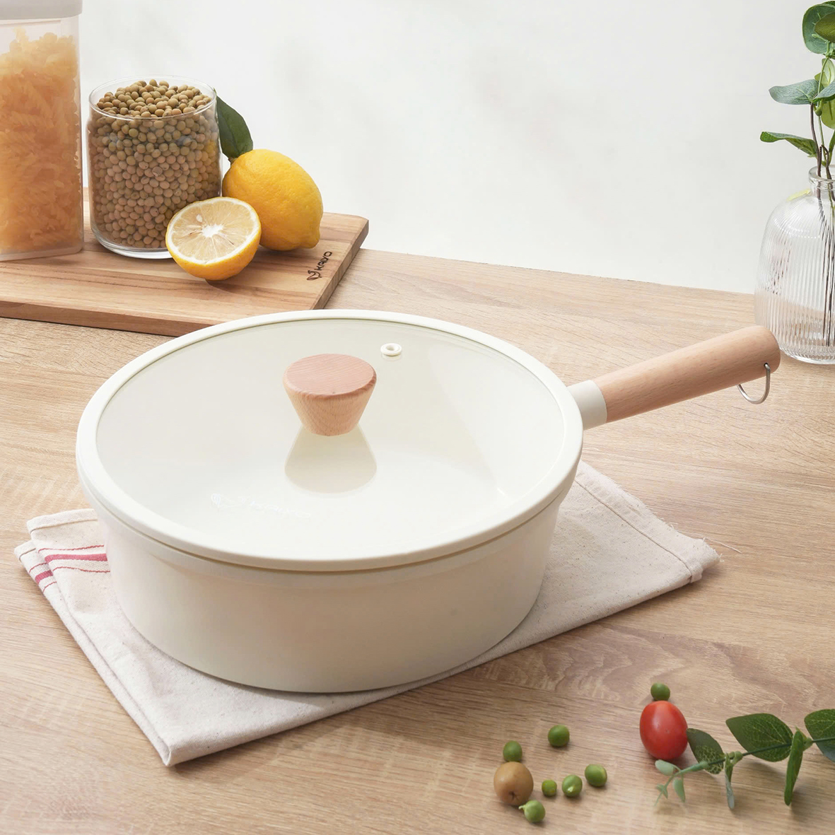 Chảo nhôm đúc nguyên khối thành cao Elegant Kaiyo 18-22-26cm