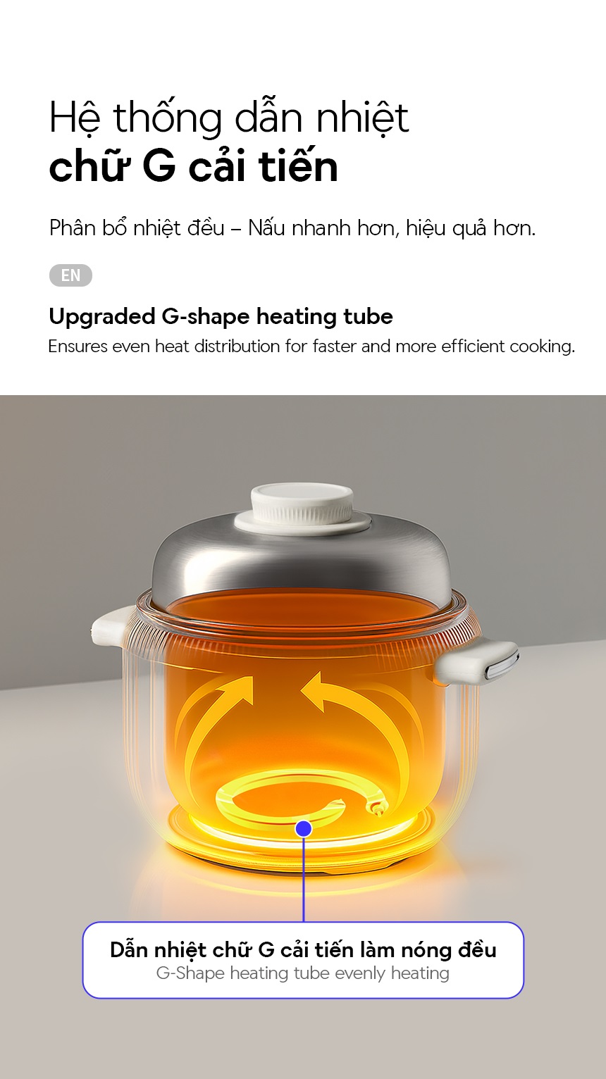 Nồi điện đa năng LocknLock Digital Multipot EJP186IVY kèm xừng hấp inox 304