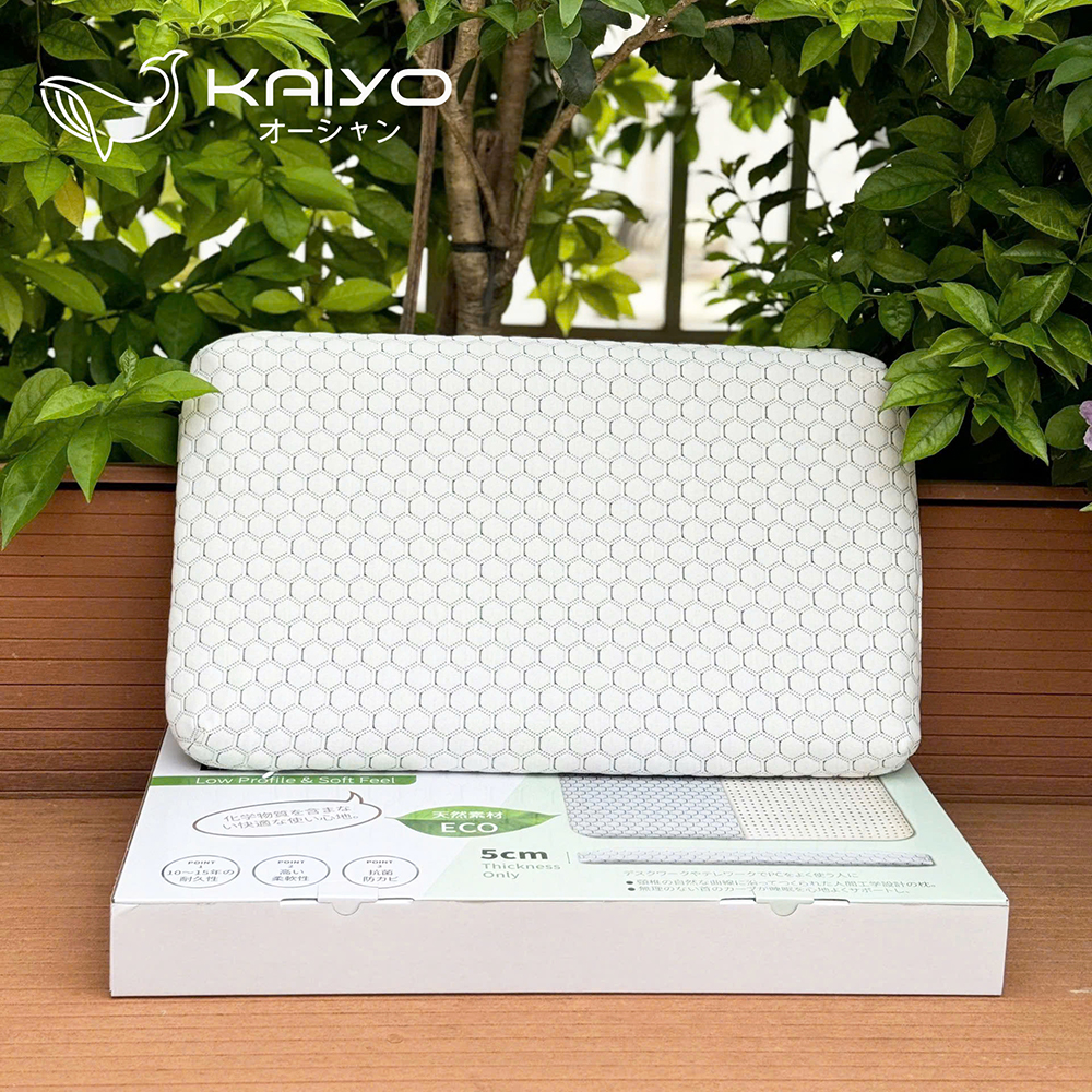 Gối cao su tự nhiên Kaiyo dáng thấp 5cm