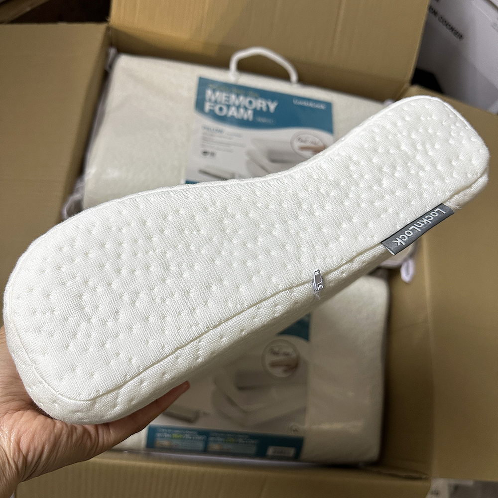 Gối Memory Foam LocknLock ruột cao su non mút hoạt tính thoáng khí 50D HLW111