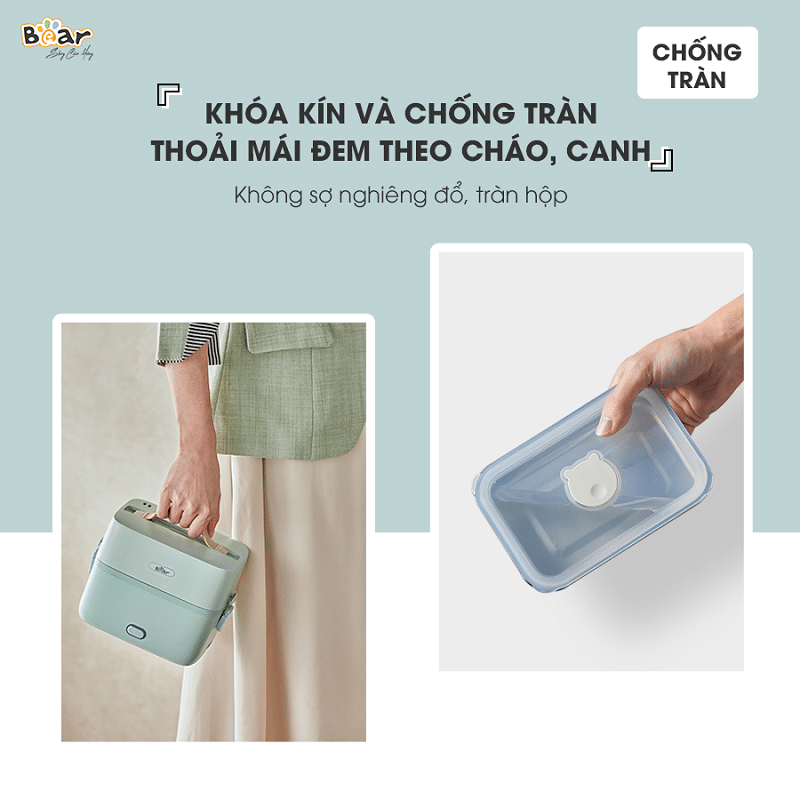 Hộp Cơm Điện Bear SB-HC12L 1.2 Lít