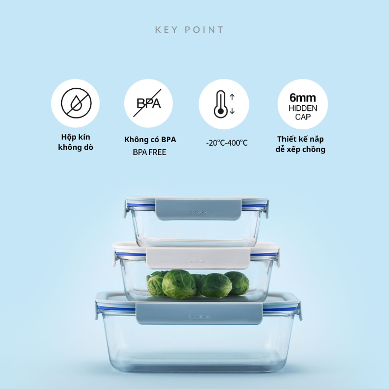 Hộp thủy tinh The Clear LocknLock