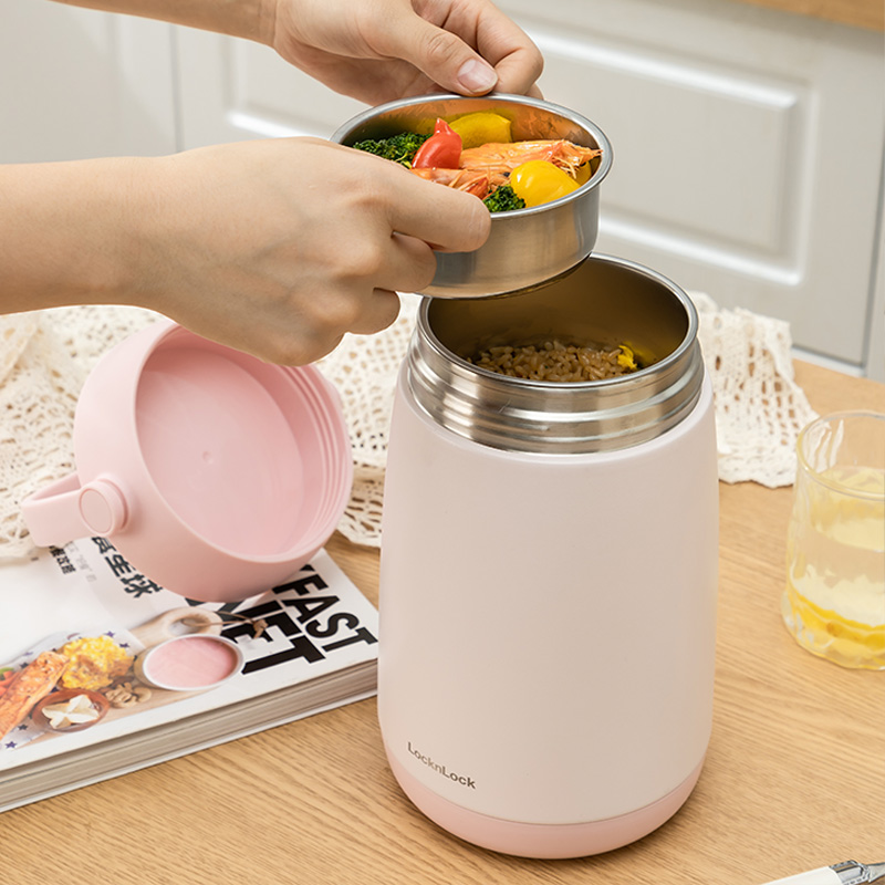 Bình giữ nhiệt đựng thức ăn LocknLock inox 304 Mushroom LHC8049 1.6L