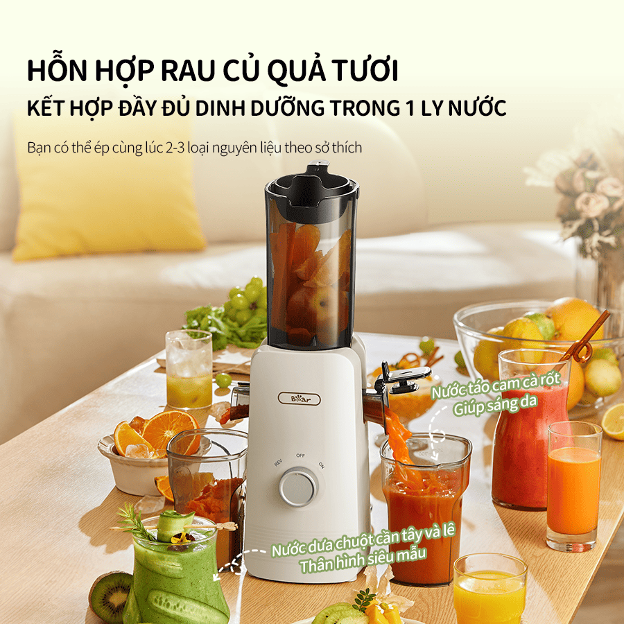 Máy ép chậm Bear SJ-4H01T