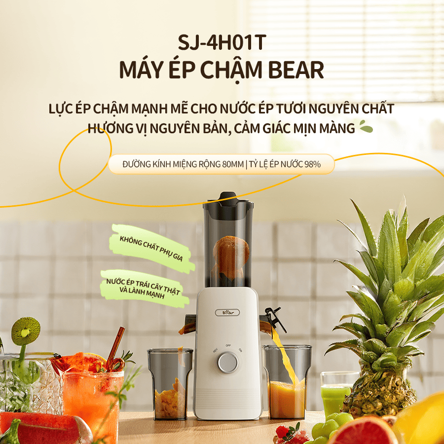 Máy ép chậm Bear SJ-4H01T