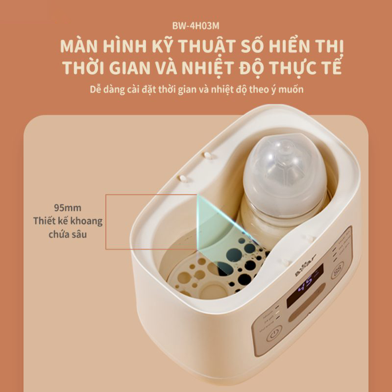Máy hâm sữa tiệt trùng Bear BW-4H03M