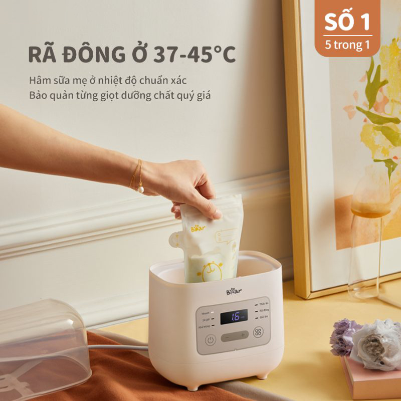 Máy hâm sữa tiệt trùng Bear BW-4H03M