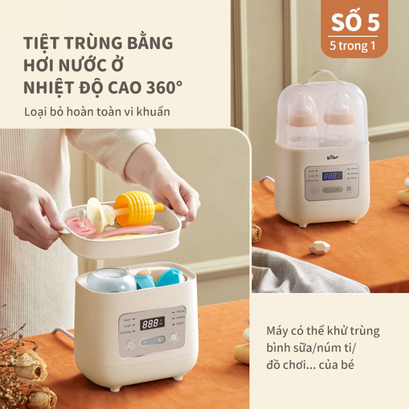 Máy hâm sữa tiệt trùng Bear BW-4H03M