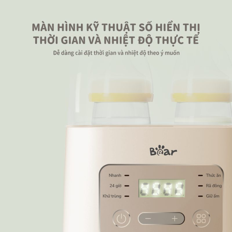 Máy hâm sữa tiệt trùng Bear BW-4H03M