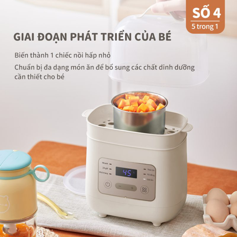 Máy hâm sữa tiệt trùng Bear BW-4H03M