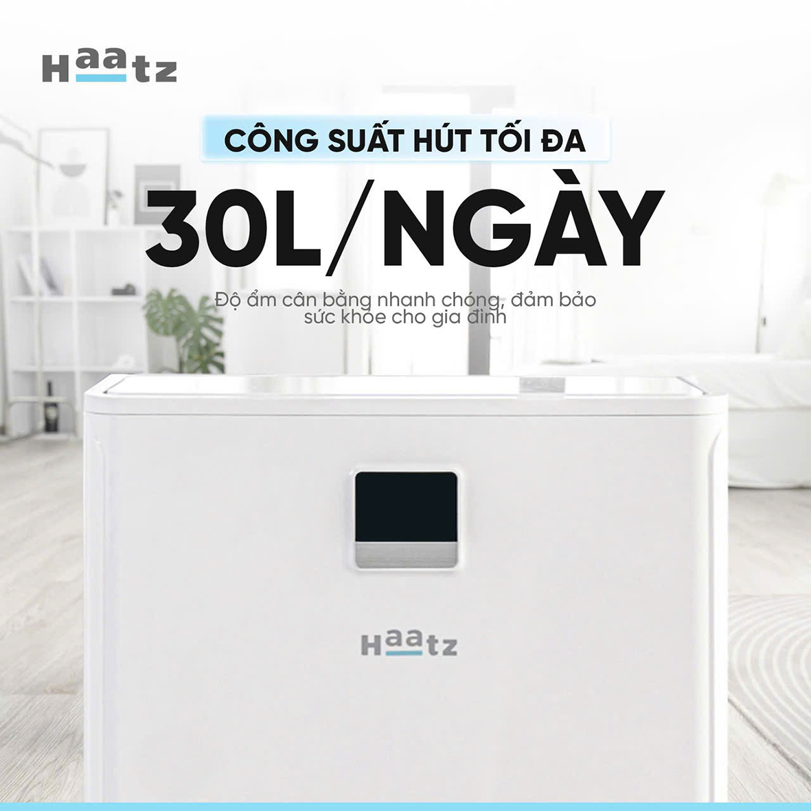 Máy hút ẩm Haatz V9 - Công suất hút 30L/ngày