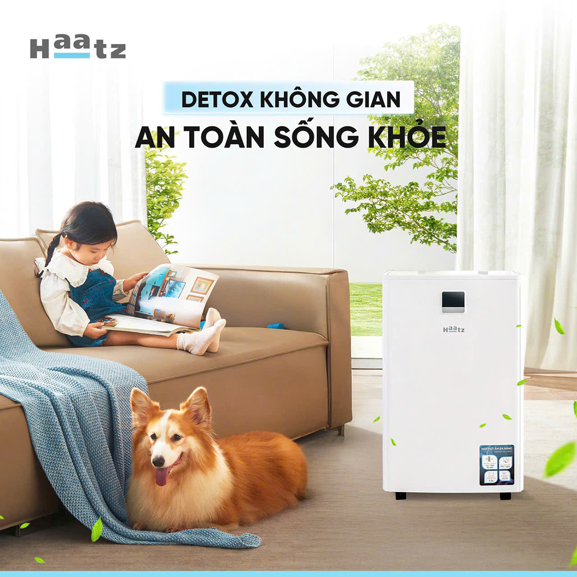 Máy hút ẩm Haatz V9 - Công suất hút 30L/ngày