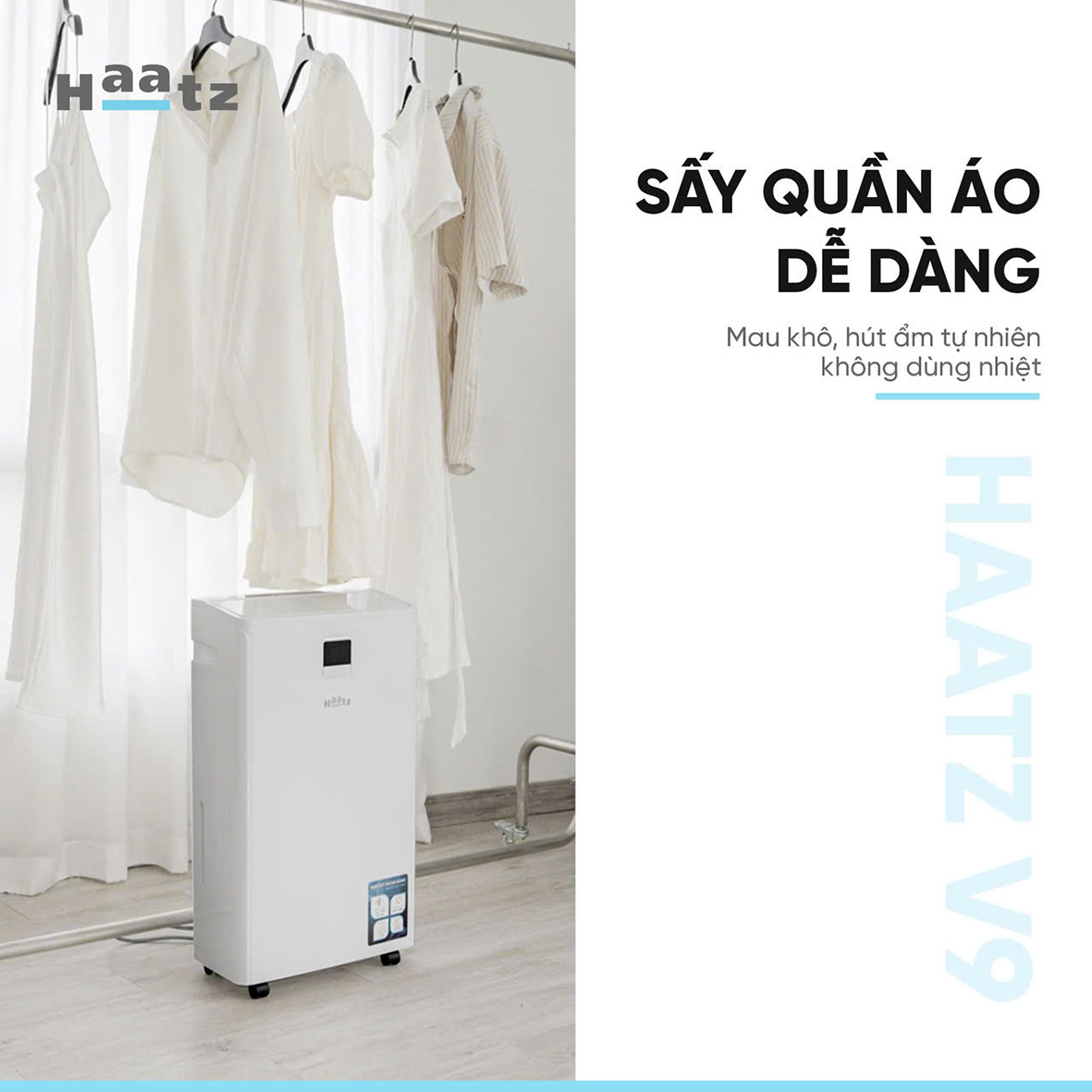 Máy hút ẩm Haatz V9 - Công suất hút 30L/ngày