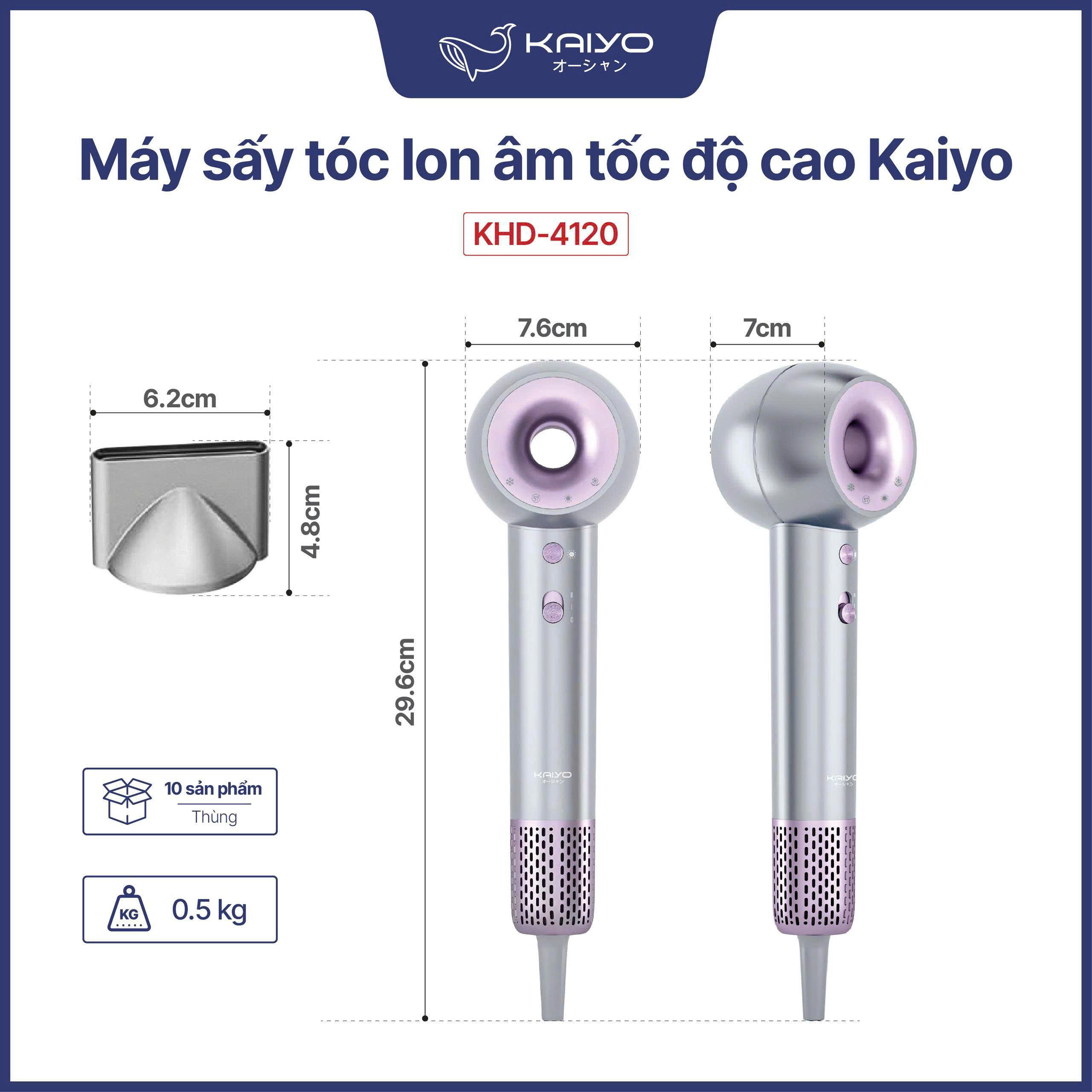 Máy sấy tóc ion âm Kaiyo