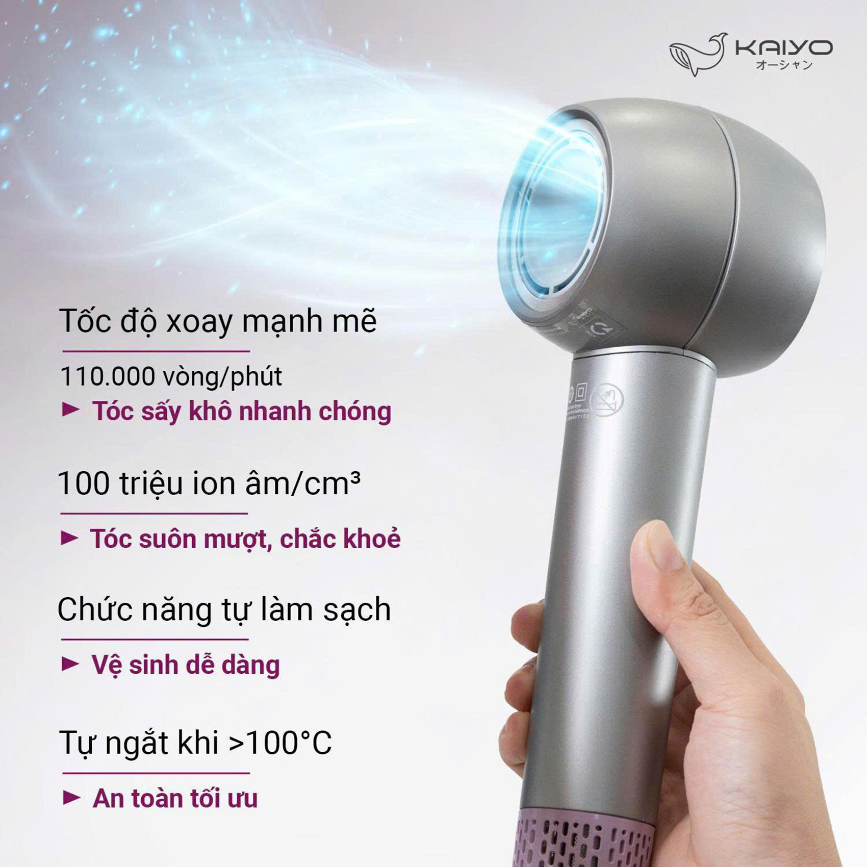 Máy sấy tóc ion âm Kaiyo