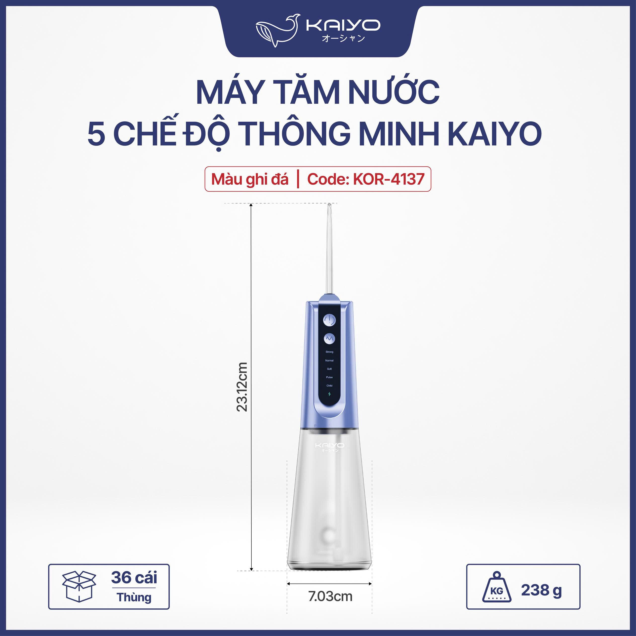 Máy tăm nước 5 chế độ thông minh Kaiyo (Model: KOR-415)