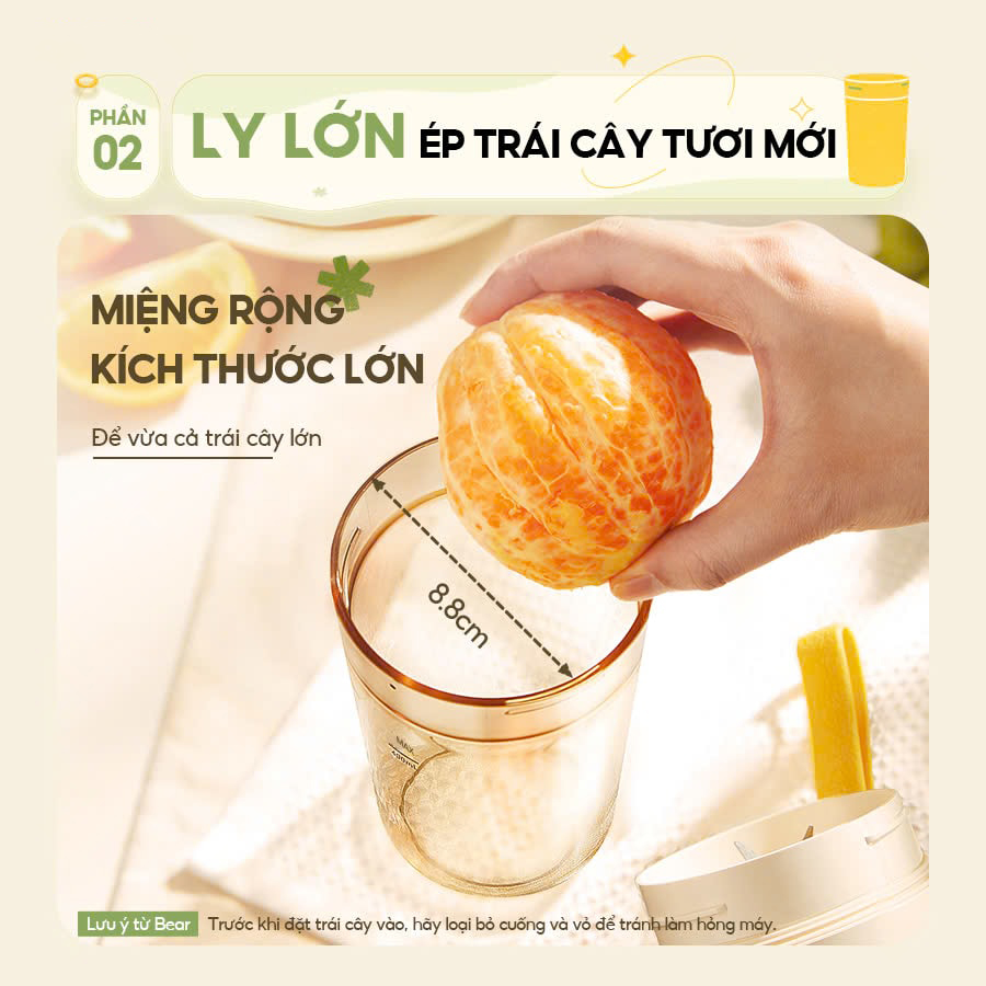 Máy xay sinh tố cầm tay Bear SB-MX04K Bản Quốc Tế