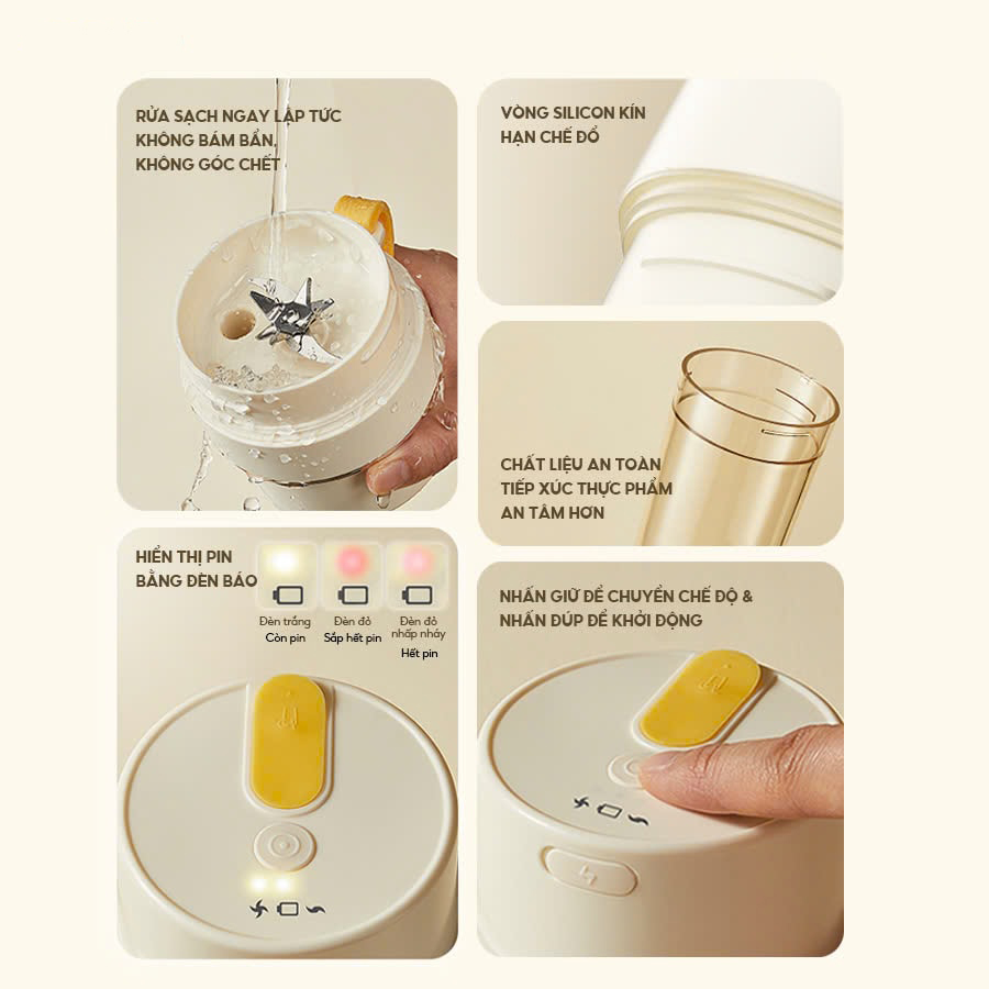 Máy xay sinh tố cầm tay Bear SB-MX04K Bản Quốc Tế