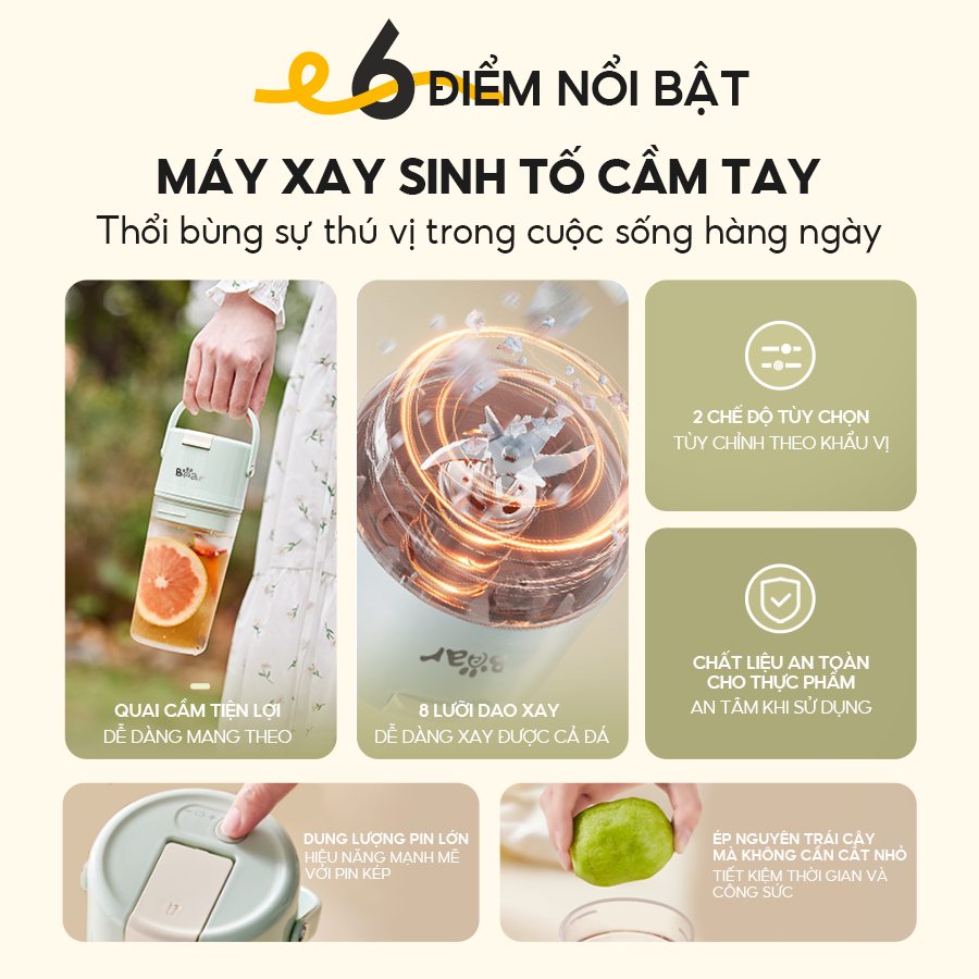 may xay sinh to cam tay Bear SB-MX04X