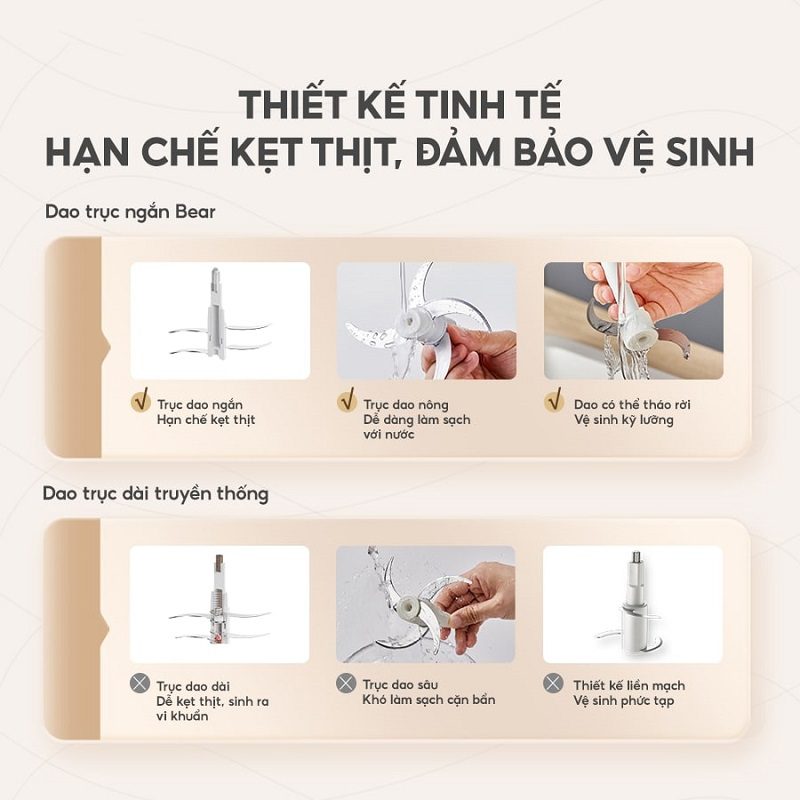 Máy xay thịt 1.8L Bear CH-4H03F