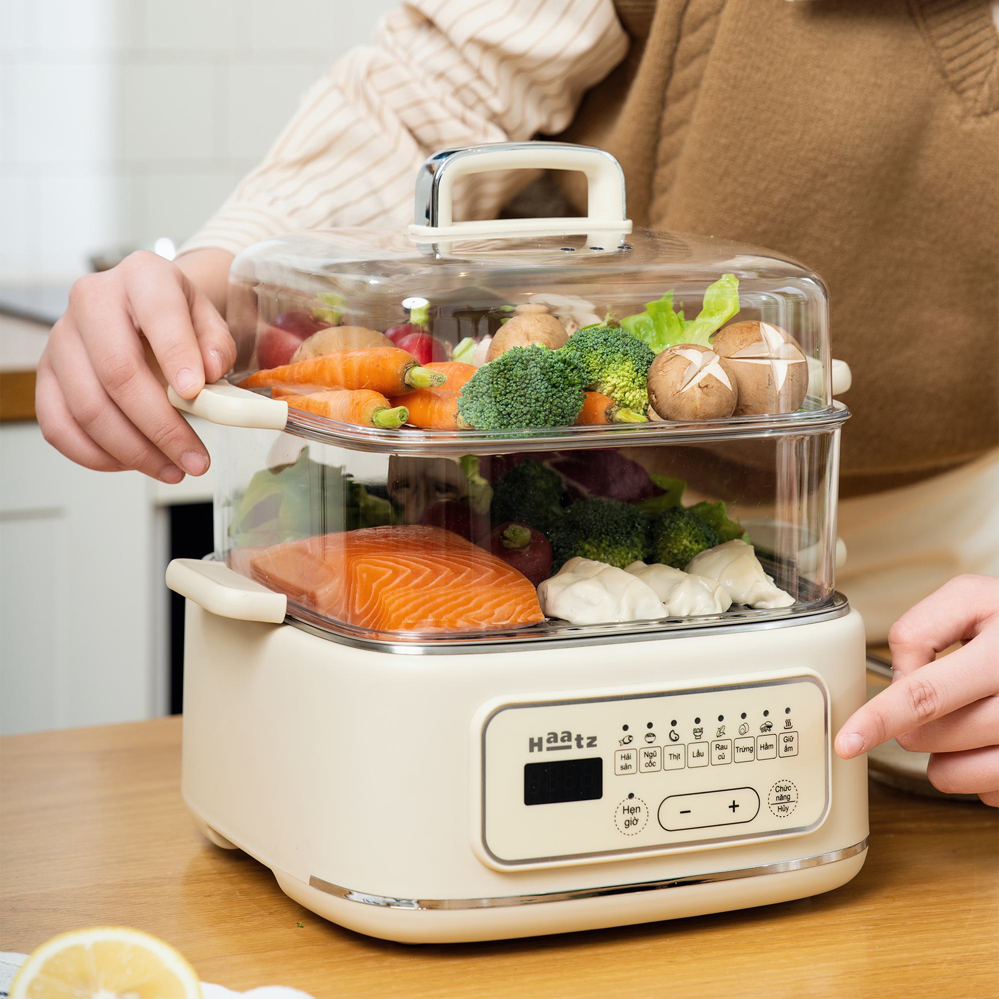 Nồi lẩu hấp đa năng Haatz CIM371 10 lít 8 chức năng hấp
