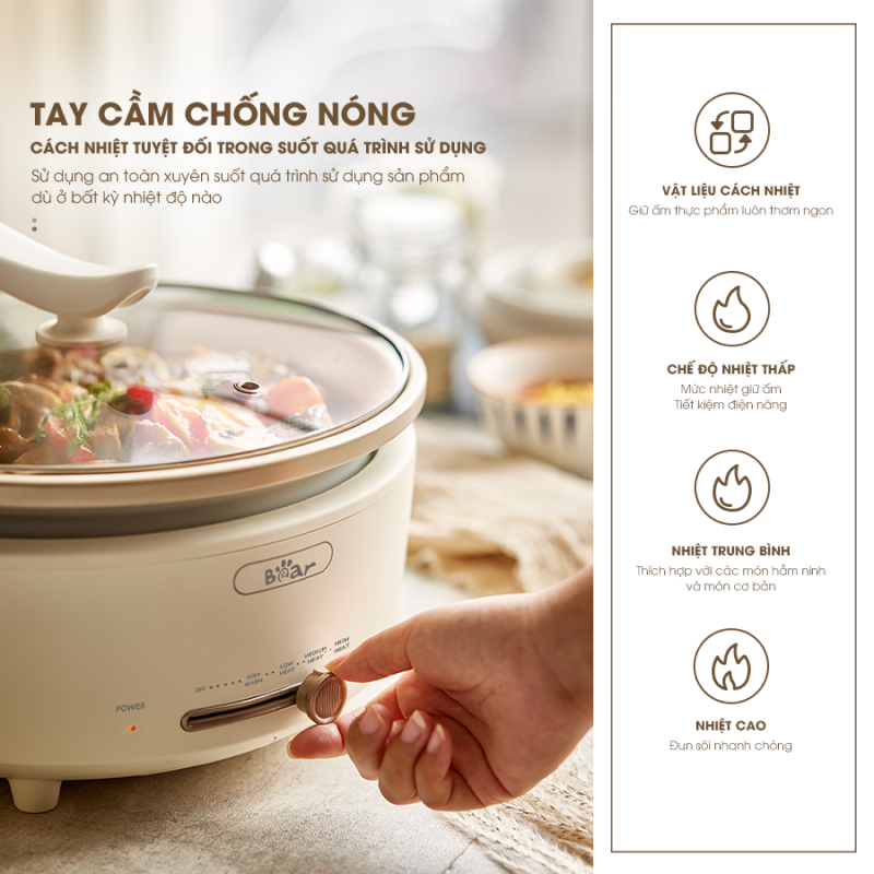 Nồi Lẩu Điện Bear 5L SB-NL05F Bản Quốc Tế