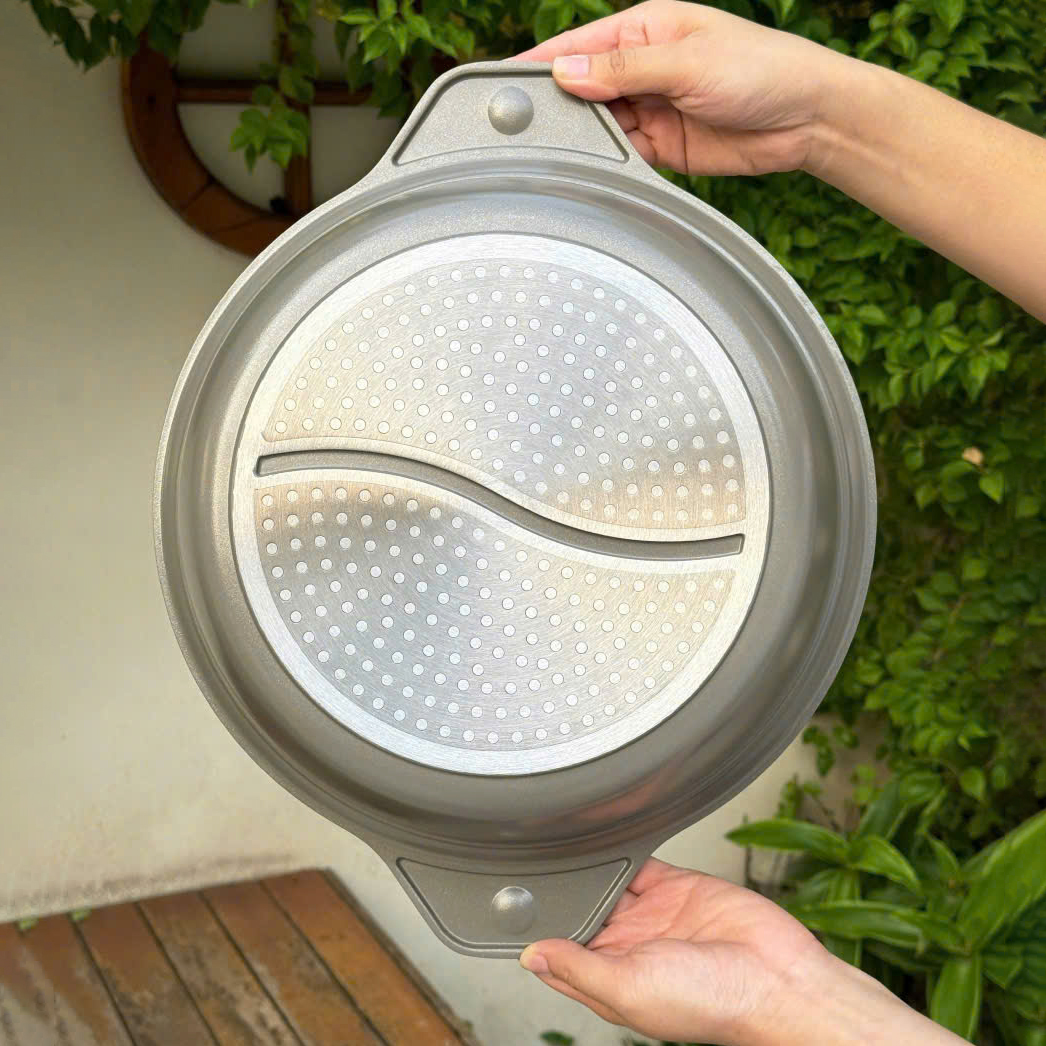 Nồi lẩu nhôm đúc nguyên khối 2 ngăn Kaiyo