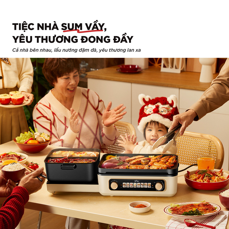 Nồi lẩu nướng BEAR GR-5H22R83