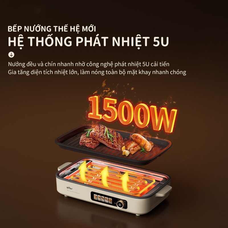 Vỉ nướng điện Bear GR-4H15C