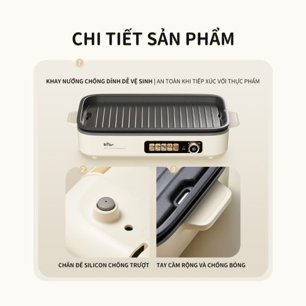 Vỉ nướng điện Bear GR-4H15C