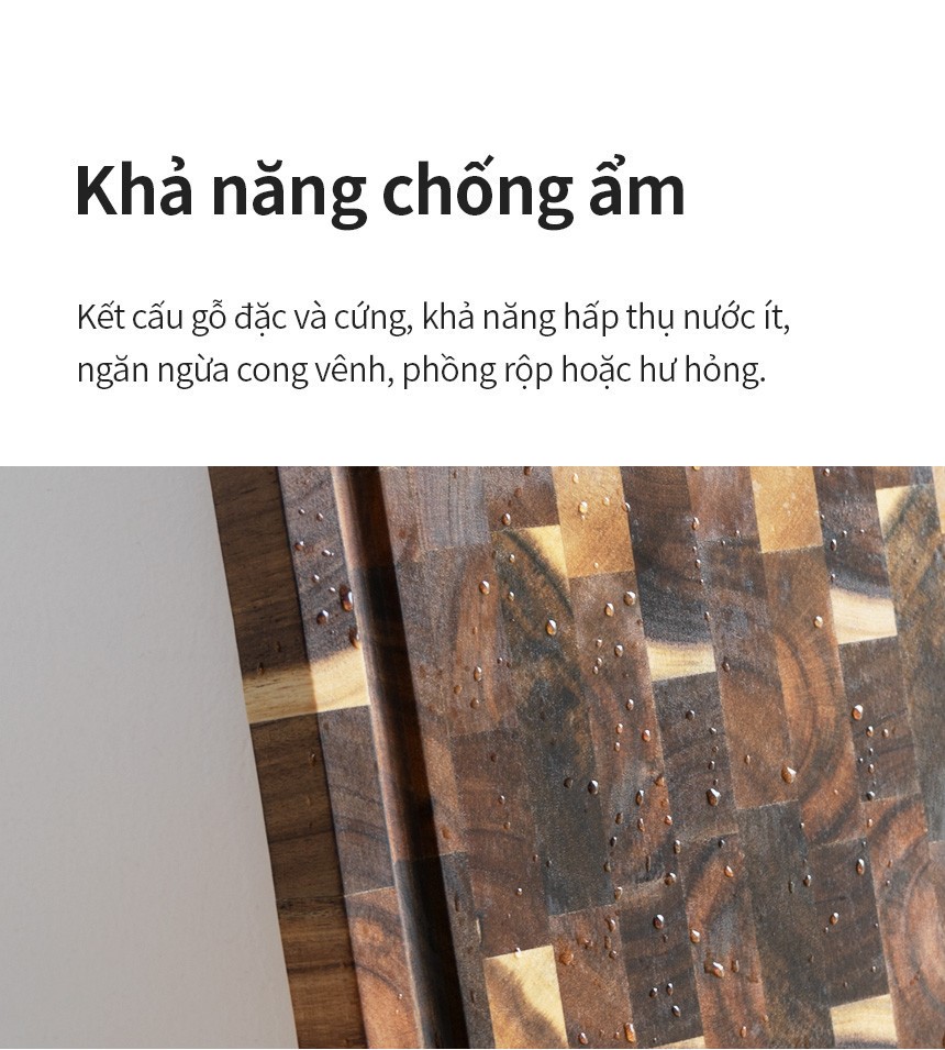 Thớt gỗ tràm LocknLock kích thước 350x250x35mm 1.9kg CKD076
