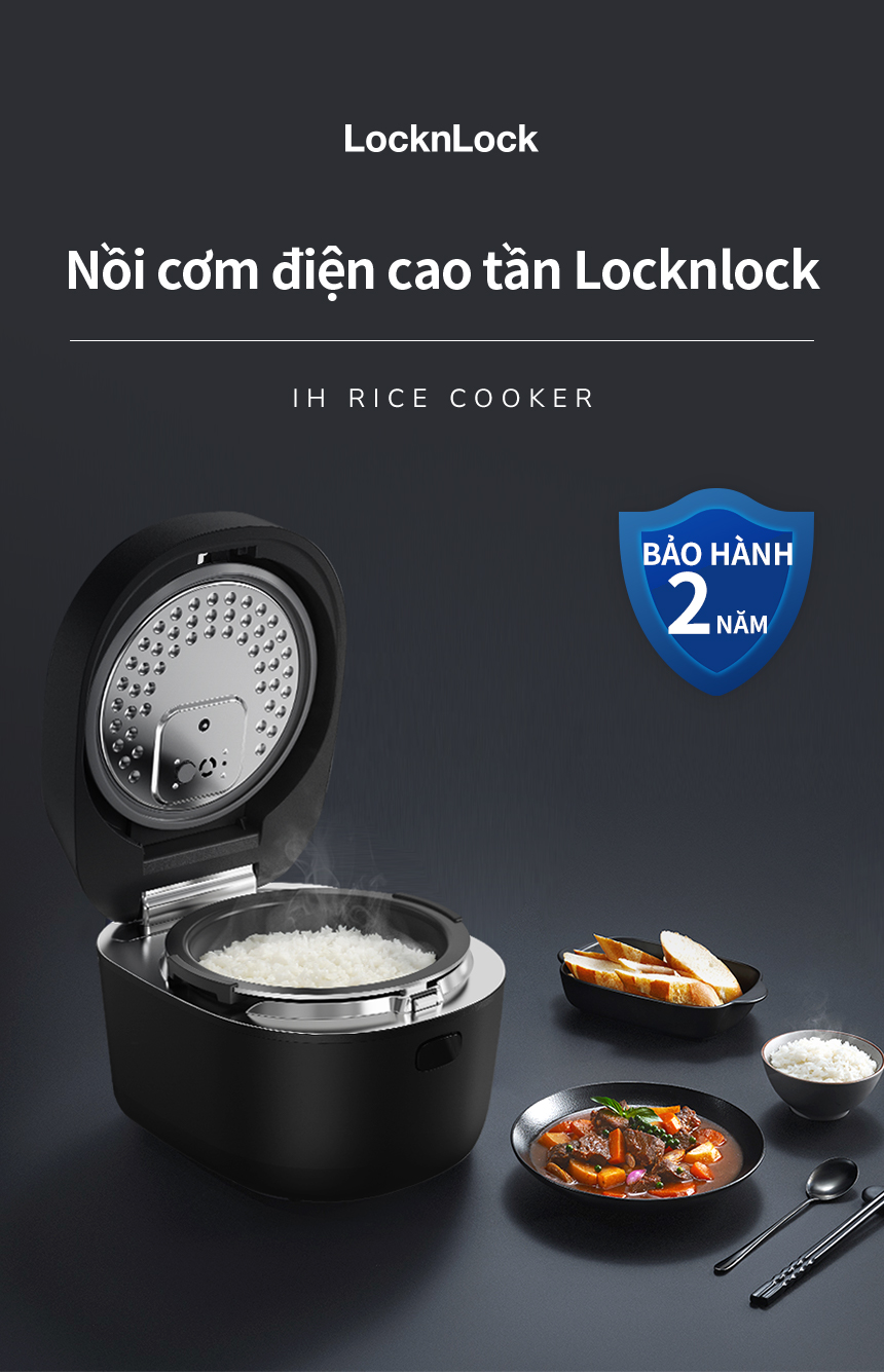 Nồi cơm điện cao tần LocknLock 1.2L EJR586BLK