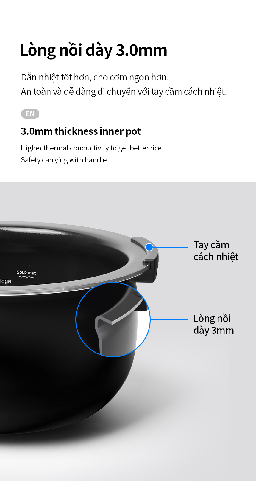 Nồi cơm điện cao tần LocknLock 1.2L EJR586BLK