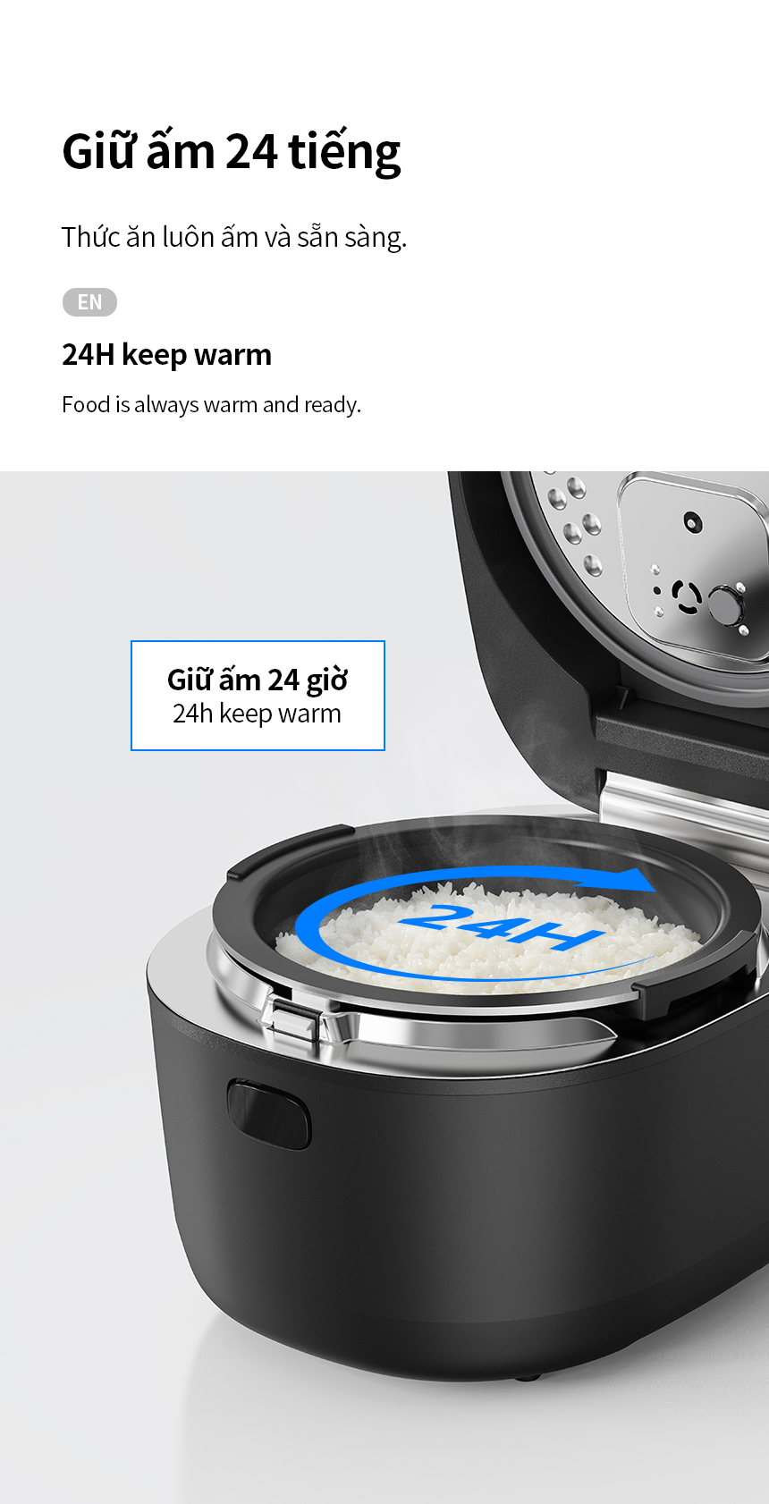 Nồi cơm điện cao tần LocknLock 1.2L EJR586BLK