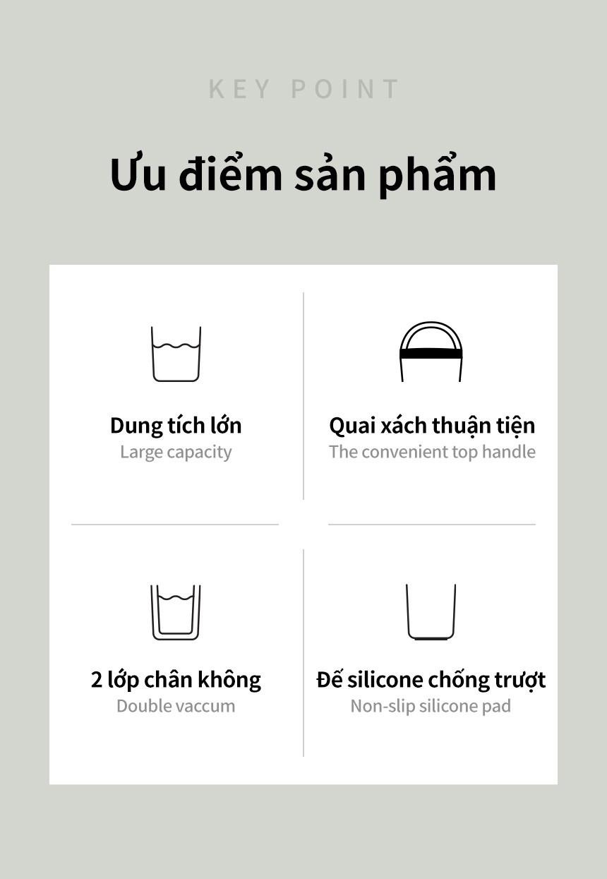 Ly giữ nhiệt LocknLock Metro Cafe Top Handle inox 304 lòng phủ sứ giữ nguyên hương vị đồ uống LHC4416 710ml
