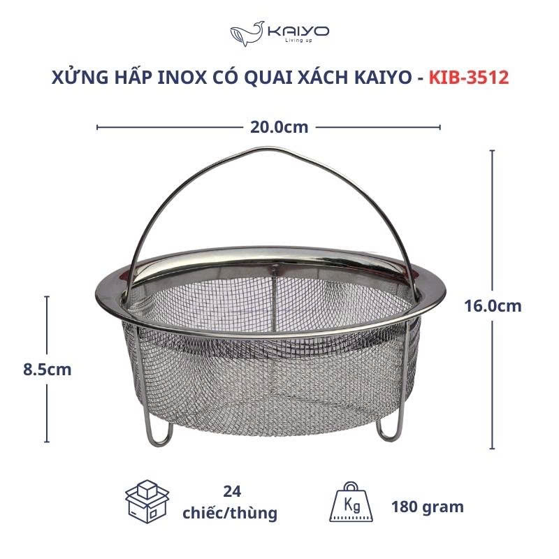 Xửng hấp có quai Kaiyo inox 304 miệng 20cm