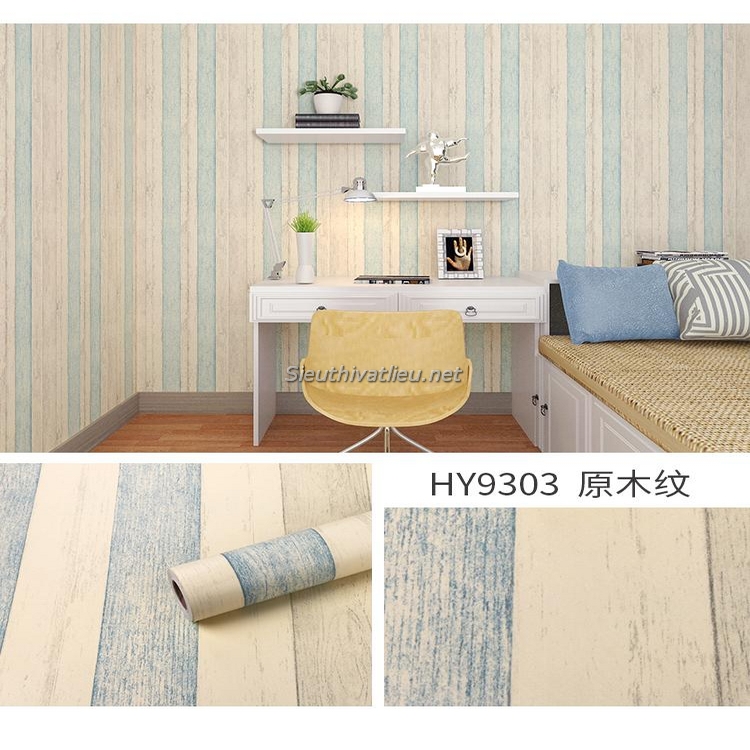 Decal dán tường giả gỗ HY9303