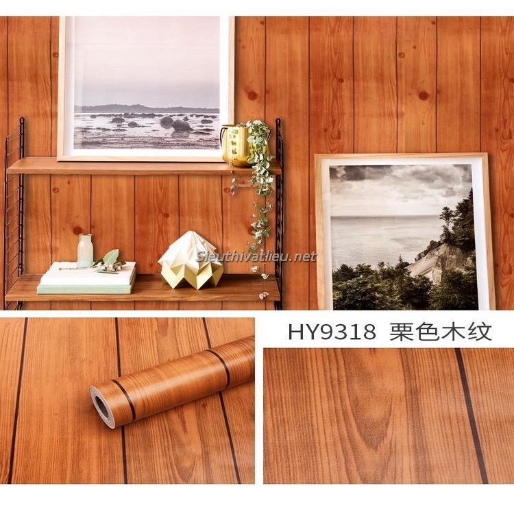 Decal dán tường giả gỗ HY9318