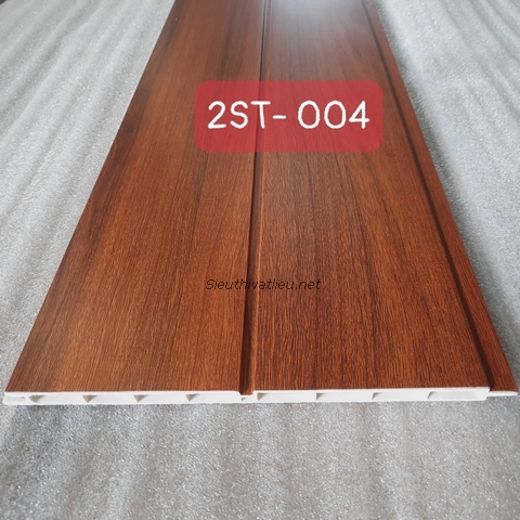 Lam nhựa 2 sóng giá rẻ 2ST-004 vân gỗ màu nâu
