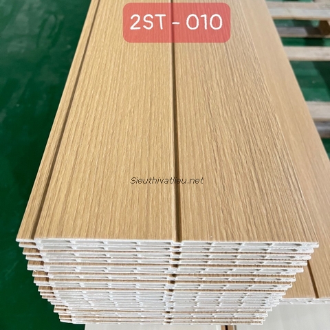 Lam nhựa 2 sóng giá rẻ 2ST-010 vân gỗ màu vàng