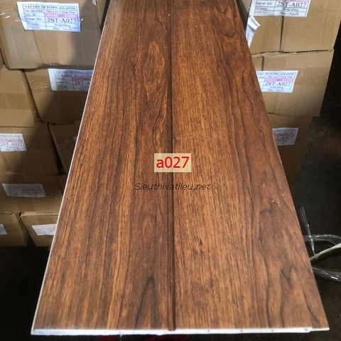 Lam nhựa 2 sóng giá rẻ 2ST-027 vân gỗ màu nâu