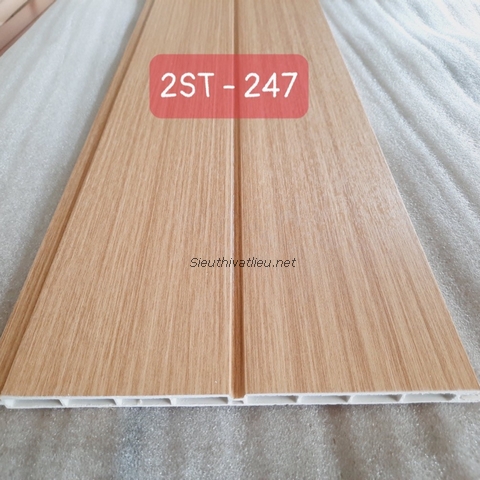 Lam nhựa 2 sóng giá rẻ 2ST-247 vân gỗ màu vàng