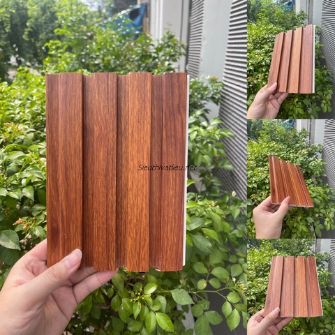 Lam nhựa 4 sóng 4ST-005 vân gỗ màu nâu đỏ