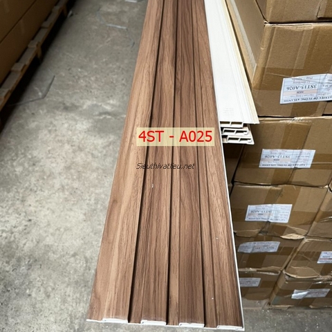 Lam nhựa 4 sóng 4ST-025 vân gỗ màu nâu