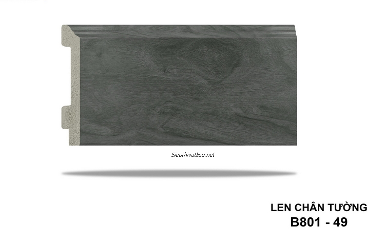 Len tường nhựa B801-49 vân gỗ màu xám