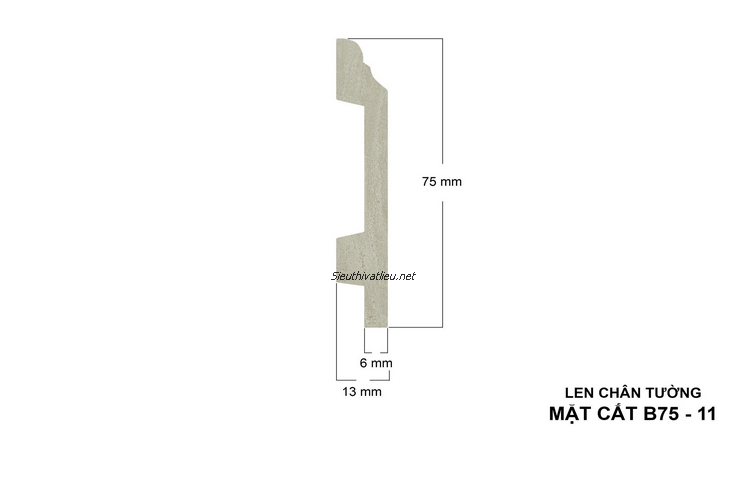 Len tường nhựa B75-11 vân gỗ màu vàng