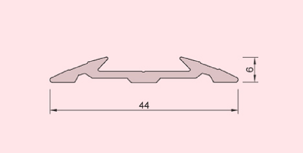 Nẹp nhôm chống trượt bậc cầu thang màu vàng