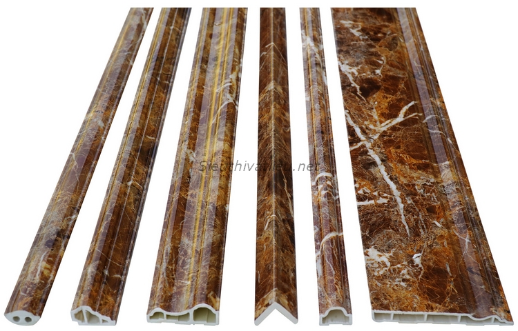 Phào chỉ PS vân đá màu nâu