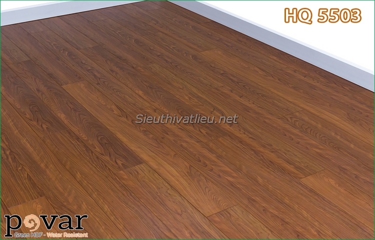SÀN GỖ POVAR HQ5503 8MM MÀU NÂU